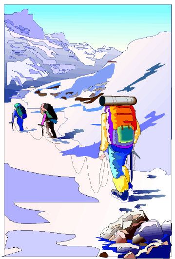 These glacier backpackers are on ice today that will soon be water submerging New York City, Boston, Jakarta, Miami, Bangkok, Lagos, Manila, Dhaka, Shanghai, Houston, London, Fort Lauderdale, Atlantic City, Honolulu, New Orleans, Sacramento, San Diego, Los Angeles, Charleston, Virginia Beach, Seattle, Savannah, Cambridge, Oakland, and St. Petersburg